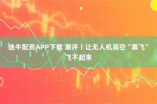 途牛配资APP下载 潮评丨让无人机高空“黑飞”飞不起来
